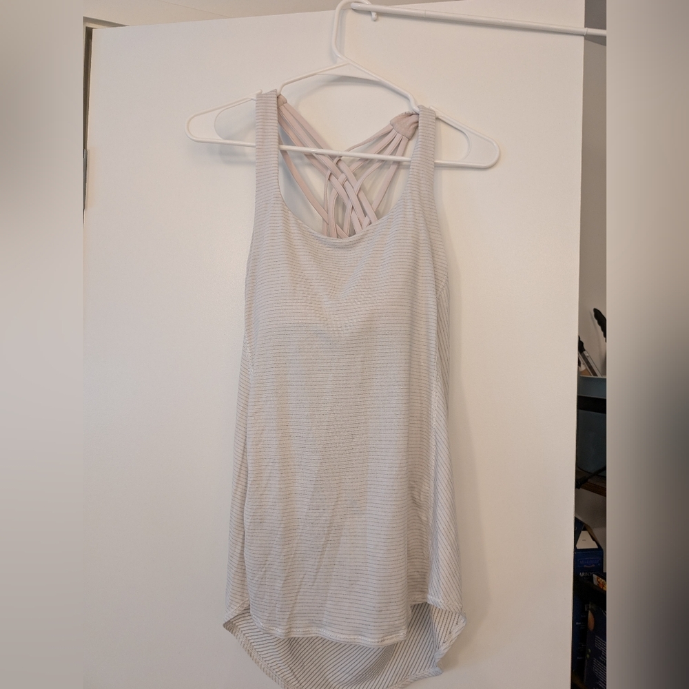 Lululemon white Tank Top with Crisscross Back